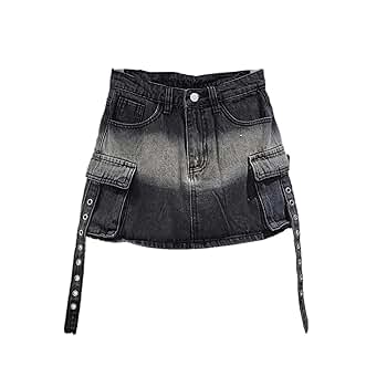 Amazon.com: Women's Denim Skirt Gradient Color Multiple